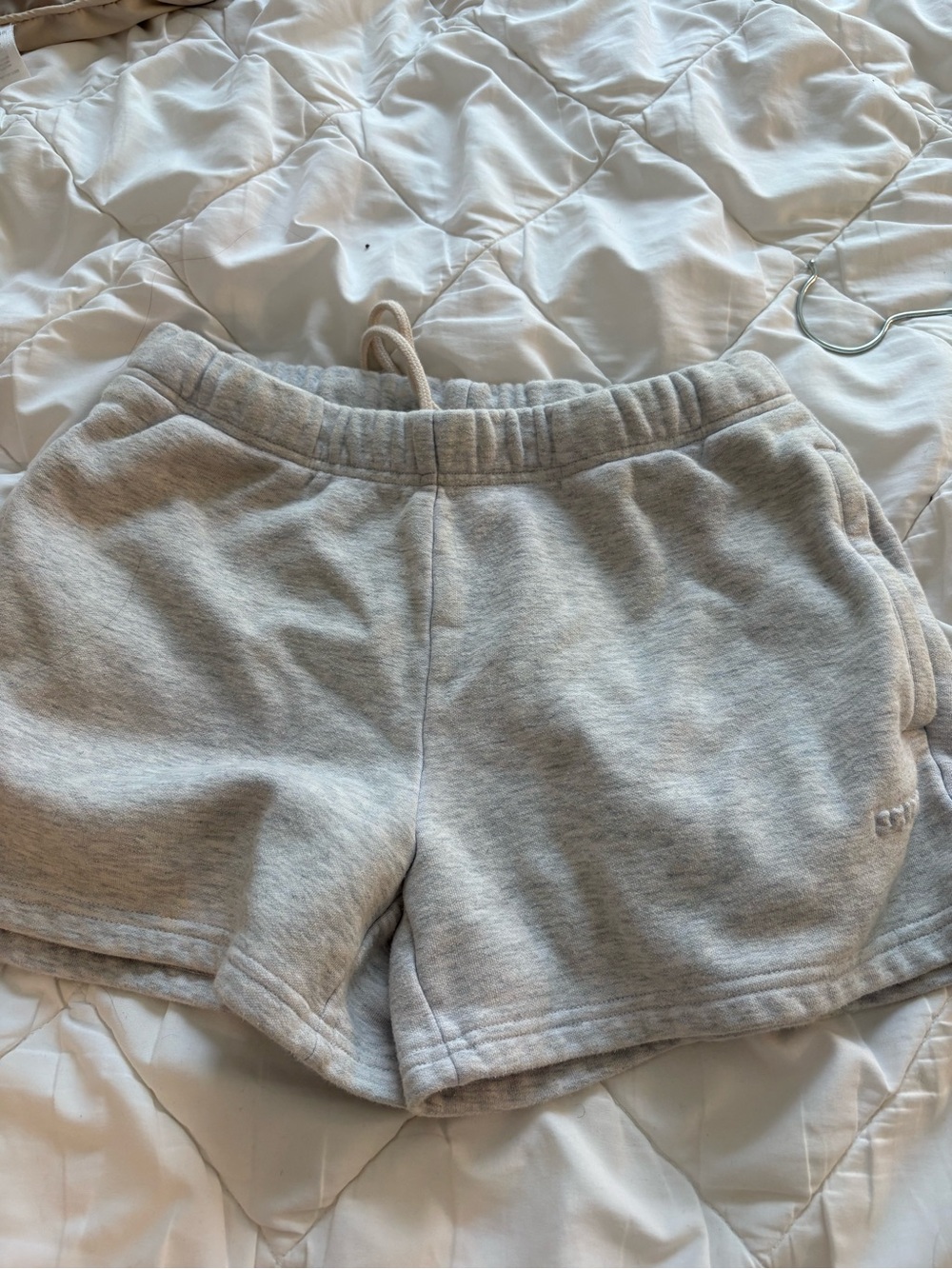 SKIMS Light Gray Cozy Fleece Shorts